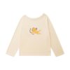 Unique Dog Print Long-Sleeve Top — Yellow