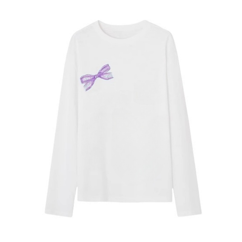 Aesthetic Bow Detail Long Sleeve