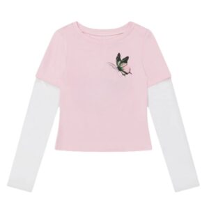 Minimal Mesh Detail Long Sleeve