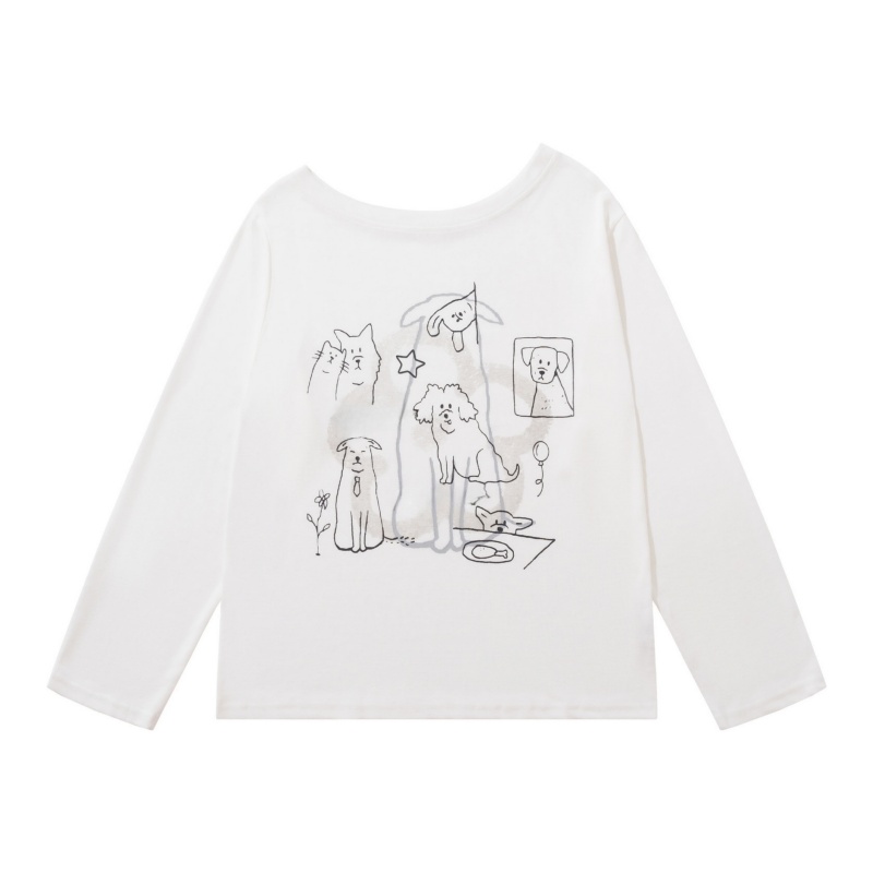 Loose-Fit Long-Sleeve Top With Graffiti Print