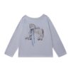 Trendy Pony Print Off-Shoulder Long-Sleeve Top